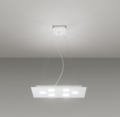 Immagine di Sospensione Moderna Doppia Illuminazione Flet 6+1 Led 2079G Affralux