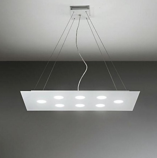 Immagine di Sospensione Moderna Doppia Illuminazione Flet 8+2 Led 2079X Affralux