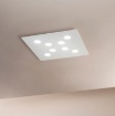 Immagine di Plafoniera Moderna Flet Quadrata 8 luci Led Gx53 2078G Affralux