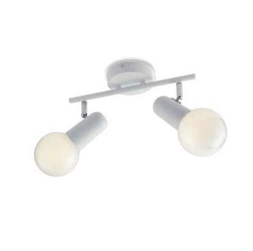 Immagine di Lampada Da Soffitto Parete Con 2 Faretti Orientabili Punto 2xE27 Fan Europe