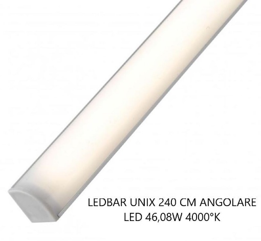 Immagine di Barra sotto pensile angolare Led 46,08w Unix 240 cm Intec Light