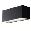 Immagine di Applique Per Esterno Led CCT 35w Biemissione Grigio Squadrato Twin 30 cm IP54 Intec