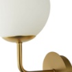 Immagine di Applique Moderna Erich Oro 1 Luce Sfera Vetro Bianco Maytoni