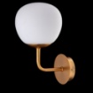 Immagine di Applique Moderna Erich Oro 1 Luce Sfera Vetro Bianco Maytoni