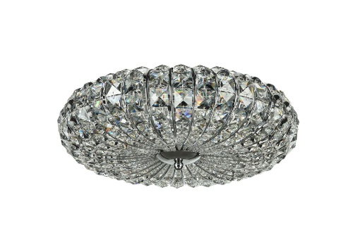 Immagine di Plafoniera Nickel Broche Cristalli Decorativi Ø40 cm Maytoni