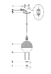 Picture of Lampada Sospensione Fermi Nickel Vetro Cromo Ø20 cm Maytoni