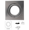 Picture of Porta Faretto Quadrato Incasso Orientabile Nickel 8,2 cm GU10