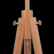 Immagine di Piantana Treppiede Legno Paralume Beige Design Nordico Calvin Maytoni