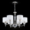 Immagine di Lampadario Classico Alicante Nickel 6 Paralumi Ø70cm Maytoni