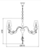 Immagine di Lampadario Classico Intreccio Bianco/Oro 6 Paralumi Ø87cm Maytoni