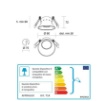 Immagine di Faretto Inclinato Da Incasso Rotondo Ottica 45° Per Controsoffitto Bianco GU10 Isyluce 714