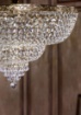 Immagine di Grande Lampadario A Plafoniera Palace Oro Con Cristalli Maytoni