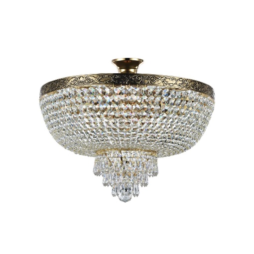 Immagine di Lampadario A Plafoniera Palace Cristalli Ø50 cm Ottone Maytoni