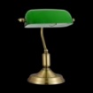 Immagine di Lampada da Scrivania Kiwi Ottone Paralume Vetro Soffiato Verde Maytoni