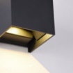 Immagine di Applique Cubo Fulton Nero Doppia Luce Led Regolabile IP54 Maytoni