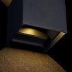 Immagine di Applique Cubo Fulton Nero Doppia Luce Led Regolabile IP54 Maytoni