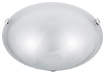 Immagine di Plafoniera Paralume Rotondo Vetro Bianco Adrian Ø40 cm 2 Luci Trio Lighting