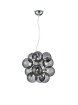 Picture of Sospensione Cromo Grappolo 12 Bolle Vetro Fumé Alicia Trio Lighting