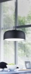 Immagine di Lampada a Sospensione Moderna Metallo Nero Baron 4xE27 Ø52 cm Trio Lighting