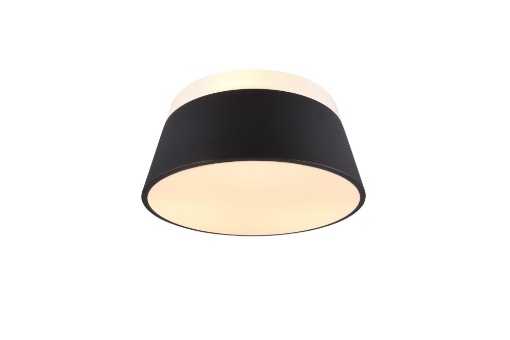 Immagine di Plafoniera Nera Moderna Rotonda Baroness 3 Luci Trio Lighting