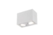 Immagine di Plafoniera Biscuit Cubo Bianco 2 Spot GU10 Orientabili Trio Lighting