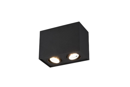 Immagine di Plafone Nero 2xGU10 Orientabili Biscuit Trio Lighting