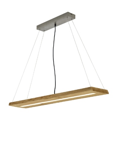 Immagine di Sospensione Lineare Brad Design Scandinavo Legno Led Switch Dimmer Trio Lighting