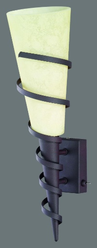 Picture of Applique Campo Torcia Olimpica Ruggine e Vetro Scavo Trio Lighting