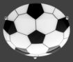 Immagine di Plafoniera Chico Decoro Pallone Calcio Ø30 cm Bianco Nero Trio Lighting