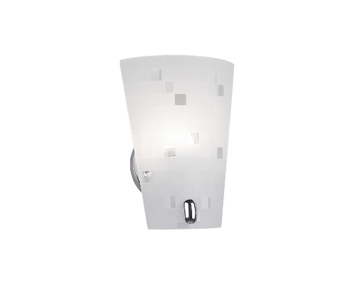 Immagine di Applique Colina Vetro Squadrato Bianco Decorativo Trio Lighting