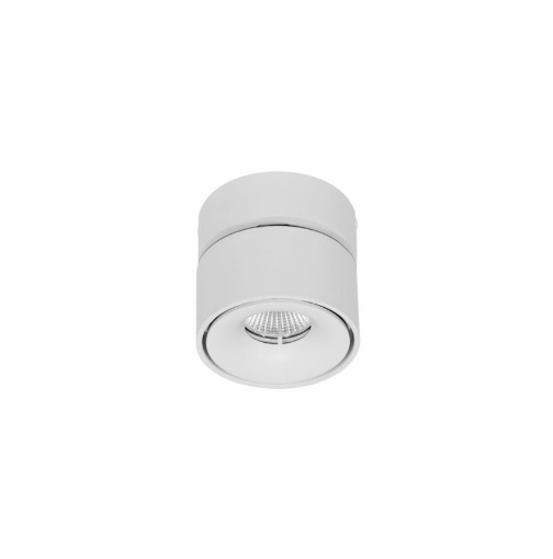 Immagine di Applique Luce Decorativa Orientabile Tonda Mini Concord Bianco Led 8w Switch Beneito Faure