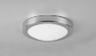 Immagine di Plafoniera Rotonda Bagno Condus Cromo e Vetro Opale IP44 Trio Lighting