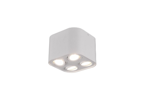 Immagine di Plafoniera Cubo 4 Spot GU10 Orientabili Cookie Bianco Trio Lighting