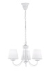 Immagine di Lampadario Bianco Contemporaneo Metallo 3 Paralumi Tessuto Cortez Trio Lighting