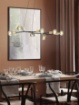 Immagine di Lampadario Sospensione Minimal 7 Luci Cross Nero e Oro Trio Lighting