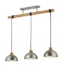 Immagine di Sospensione 3 Cupole Metallo Nichel Anticato Delhi Trio Lighting