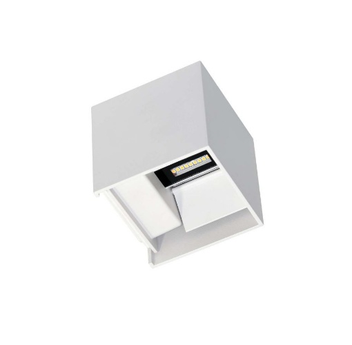 Picture of Applique Esterno Cubo Bianco Doppia Luce Regolabile Led 6,8w 4000K IP54 Lek Beneito