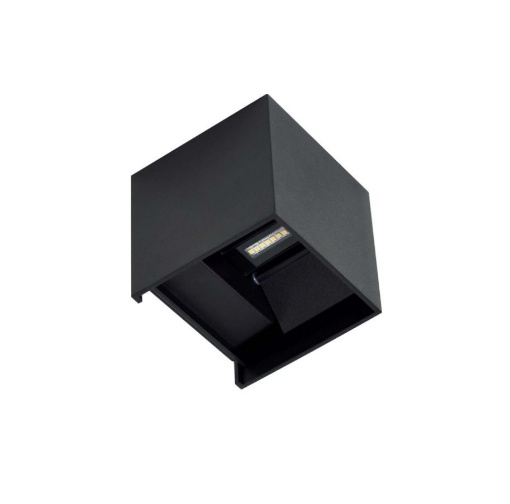 Immagine di Cubo Applique Da Esterno Nero Fascio Luce Regolabile Led 6,8w 2700K IP54 Lek Beneito Faure