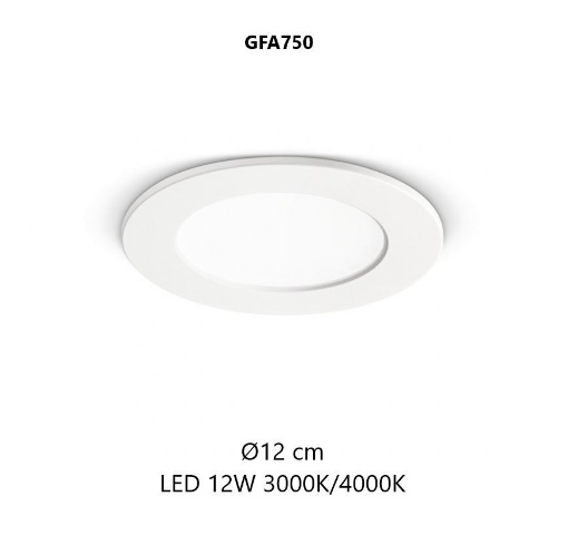 Immagine di Faretto Rotondo Da Incasso Maia Ø12cm Led 6w GFA750 Gea Led