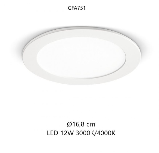 Immagine di Faretto Rotondo Da Incasso Maia Ø16,8 cm Led 12w GFA751 Gea Led