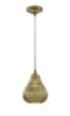 Immagine di Sospensione Paralume Decorativo Jasmin Ottone Stile Arabo Trio Lighting