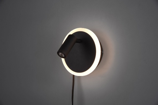 Immagine di Applique Led Faretto Spot Orientabile Jordan Nero Trio Lighting