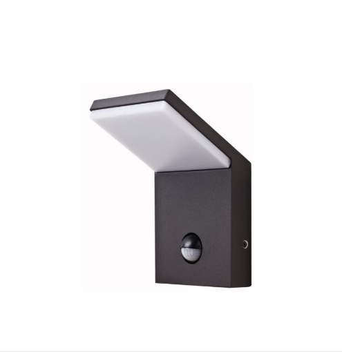 Immagine di Applique Per Esterno Neo Sensor Faro Nero Led 9w 3000K IP54 Beneito Faure