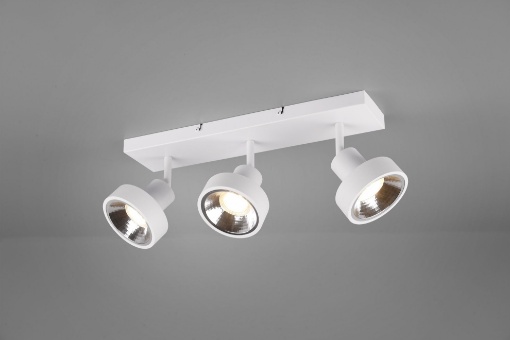 Immagine di Lampada Soffitto 3 Faretti Spot Orientabili Leon Bianco Trio Lighting