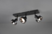 Immagine di Lampada Moderna da Soffitto 3 Faretti Spot Orientabili Leon Nero Trio Lighting