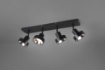 Immagine di Lampada Soffitto 4 Faretti Spot Orientabili Leon Nero Trio Lighting