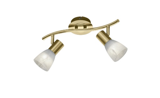 Immagine di Faretto da Soffitto 2 Spot E14 Orientabili Levisto Ottone Trio Lighting