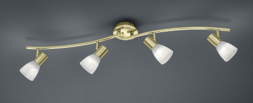 Immagine di Lampada da Soffitto 4 Spot E14 Orientabili Levisto Ottone Trio Lighting