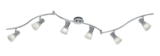 Immagine di Lampada da Soffitto 6 Spot E14 Orientabili Levisto Nichel Trio Lighting