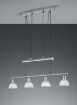 Immagine di Lampadario Sali e Scendi 4 Luci Bilanciere Levisto Nichel Trio Lighting